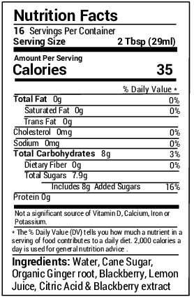 Ginger Beer Syrup – Blackberry Fusion, 16 fl. oz. - Image 2