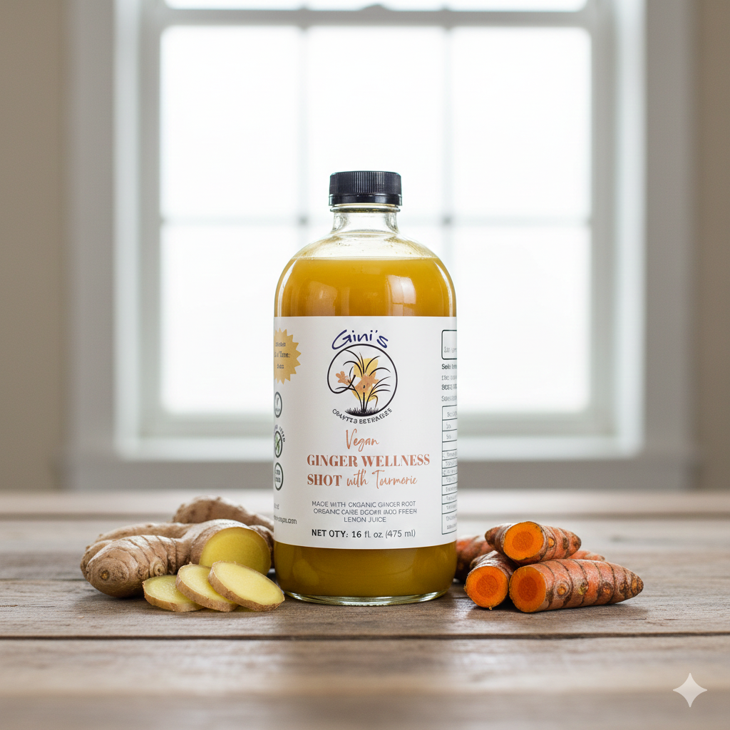 Vegan - Ginger Wellness Shot With Turmeric, 16 fl. oz.