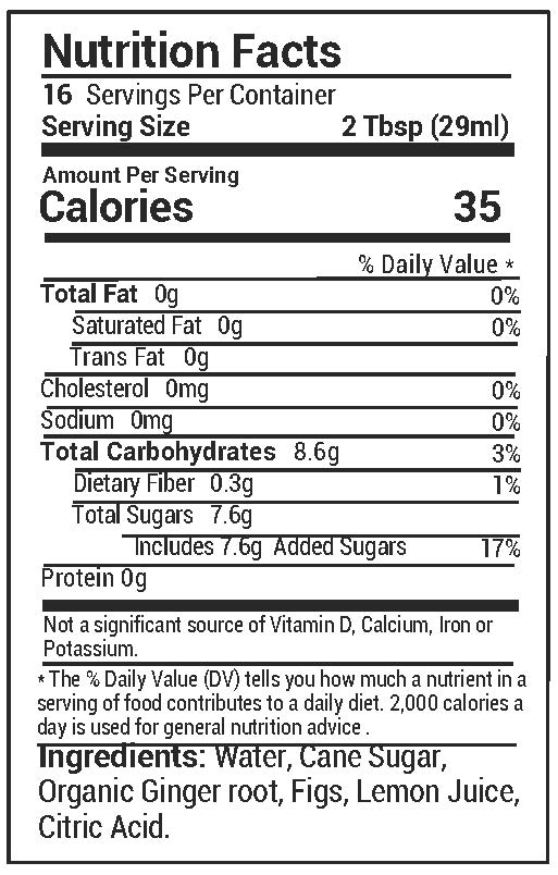 Ginger Beer Syrup – Figs Fusion, 16 fl. oz. - Image 2